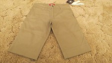Dickies Girl's Shorts Stretch Fabric Khaki Uniform Pants Size 1 29 in. x 13 in.