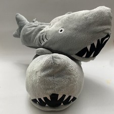 Shark Slippers Old Navy Boys XXL 5-6 Woman 6-8 No Slip Sole Padded Holiday