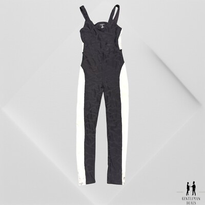TWENTY Montreal Canyon Strata 3D Activewear Bodysuit Rompe Black And White S