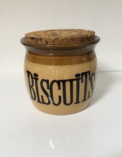 vintage t g green biscuit barrel cookie jar cork lid british