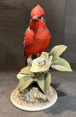 Andrea By Sadek Vermilion Flycatcher Red Cardinal Porcelain