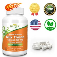 Milk Thistle 300mg - Liver Detox  Repair Formula, Enhance Immunity 120 Caps