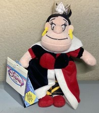 Original Disney Store Alice In Wonderland Queen Of Hearts Bean Plush New w Tags  
