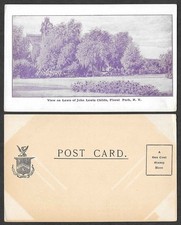 Old Postcard - New York City - View of Lawn of John Lewis Childs Floral Park