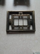 5 Placche mostrine vintage placca rame metallo interruttore USATO