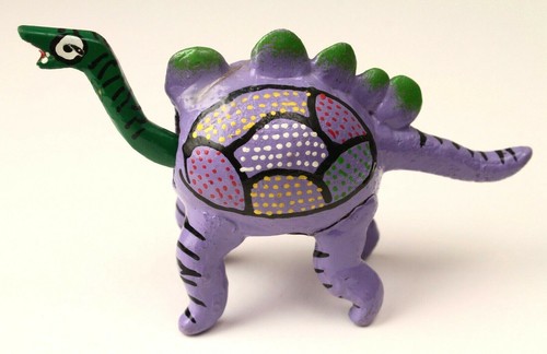 THREE PAPER MACHE DINOSAUR FIGURES HAND CRAFTED DECORATIVE AMUSMENT - Picture 8 of 11