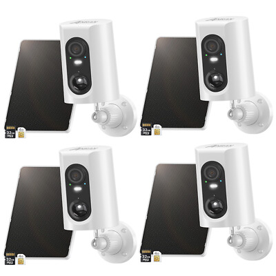 ANRAN 4G LTE Cellular Solar Security Camera Wireless Outdoor 2K No WiFi IR Night