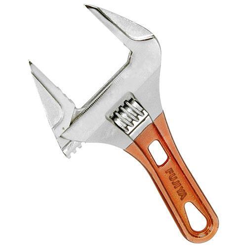 Fujiya Outils, FLS-43-BG, Clé à Molette Courte De Type Réglable, Couleur Noire Et Dorée