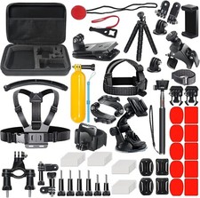 DIKER Kit Accessori per GoPro Hero 12 11 10 9 8 7 6 Action Cam Black, Attacc