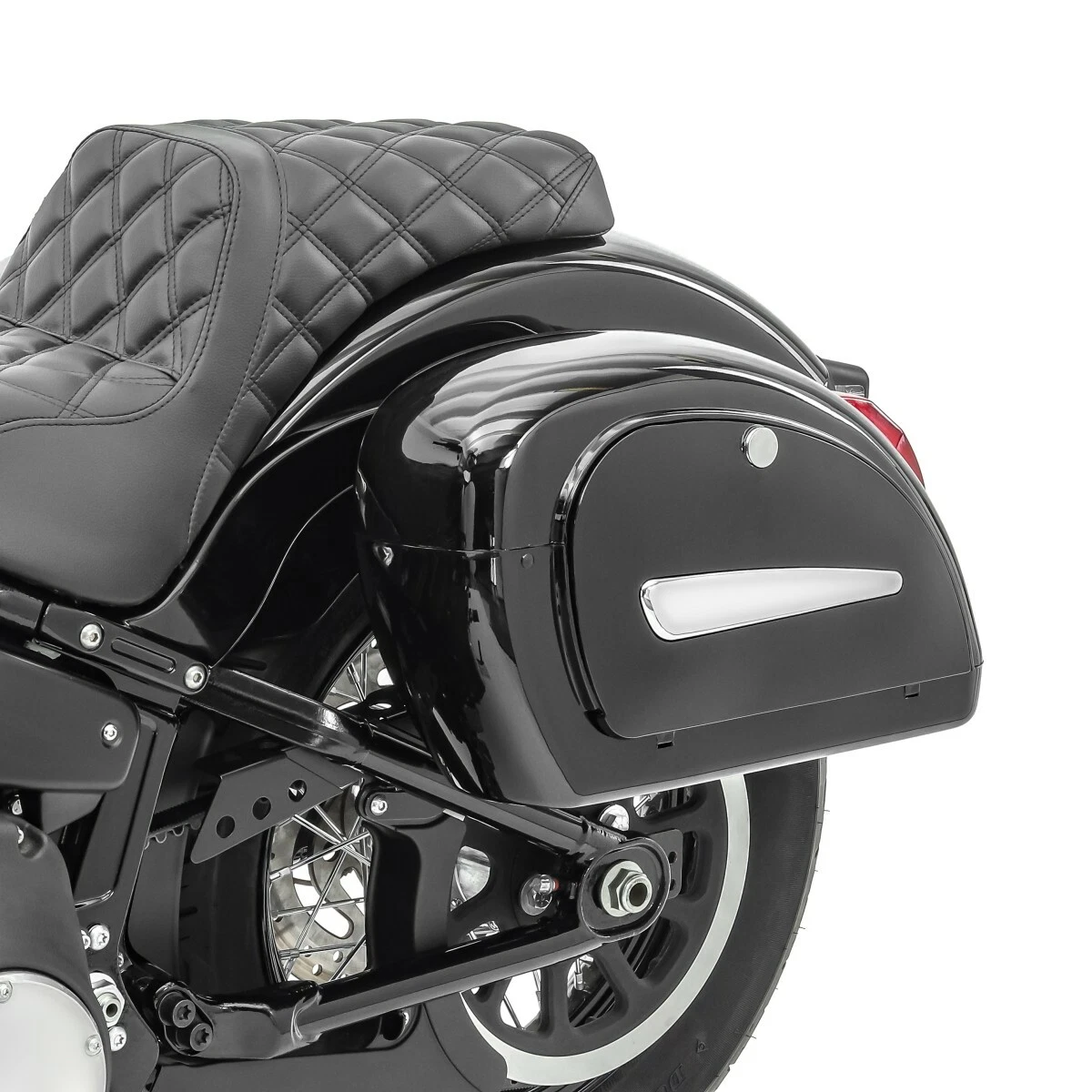 Hard Saddlebags Michigan pair 18 liters Side Cases Chopper Panniers black
