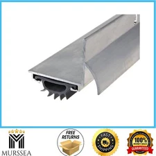 Silver 1-1/4"x36" L-Shape Drip Cap Door Bottom Seal Aluminum Vinyl Strip