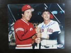 Carl Yastrzemski Johnny Bench Autograph Signed 8 x 10 Photo PSA/DNA Red Sox Reds