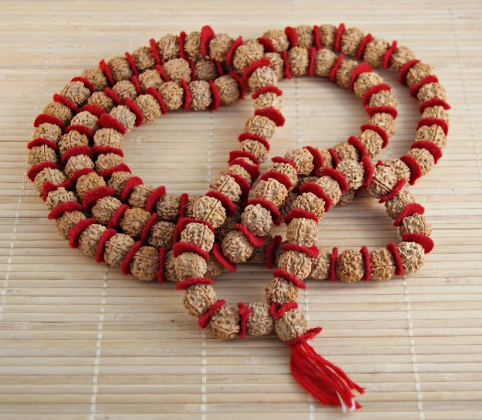 Rudraksha-Mala ~ Gebetskette ~ Baba Mala (1010) - Bild 1 von 3