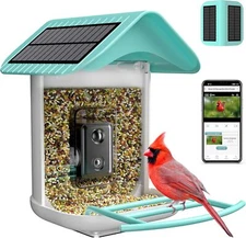 Bird Feeder with Camera, Identify 11000+ Bird Species,Auto Capture Bird Videos &