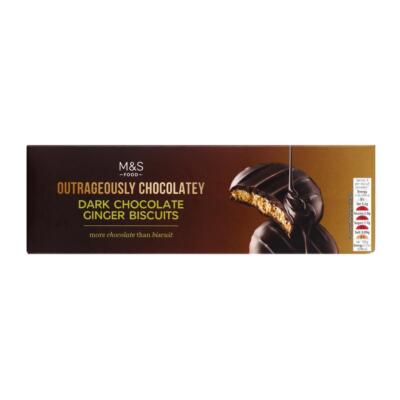 M&S Chocolate Biscuits Rounds Dark Orange White Milk Dark with Ginger