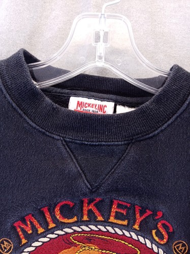Mickey INC sweatshirt Youth large 8-10 Black shirt Mickeys Rough Riders cowboy - Picture 11 of 15