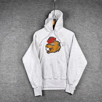 Vintage Champion Oregon State Beavers Hoodie Mens Small S Grey Reverse Weave