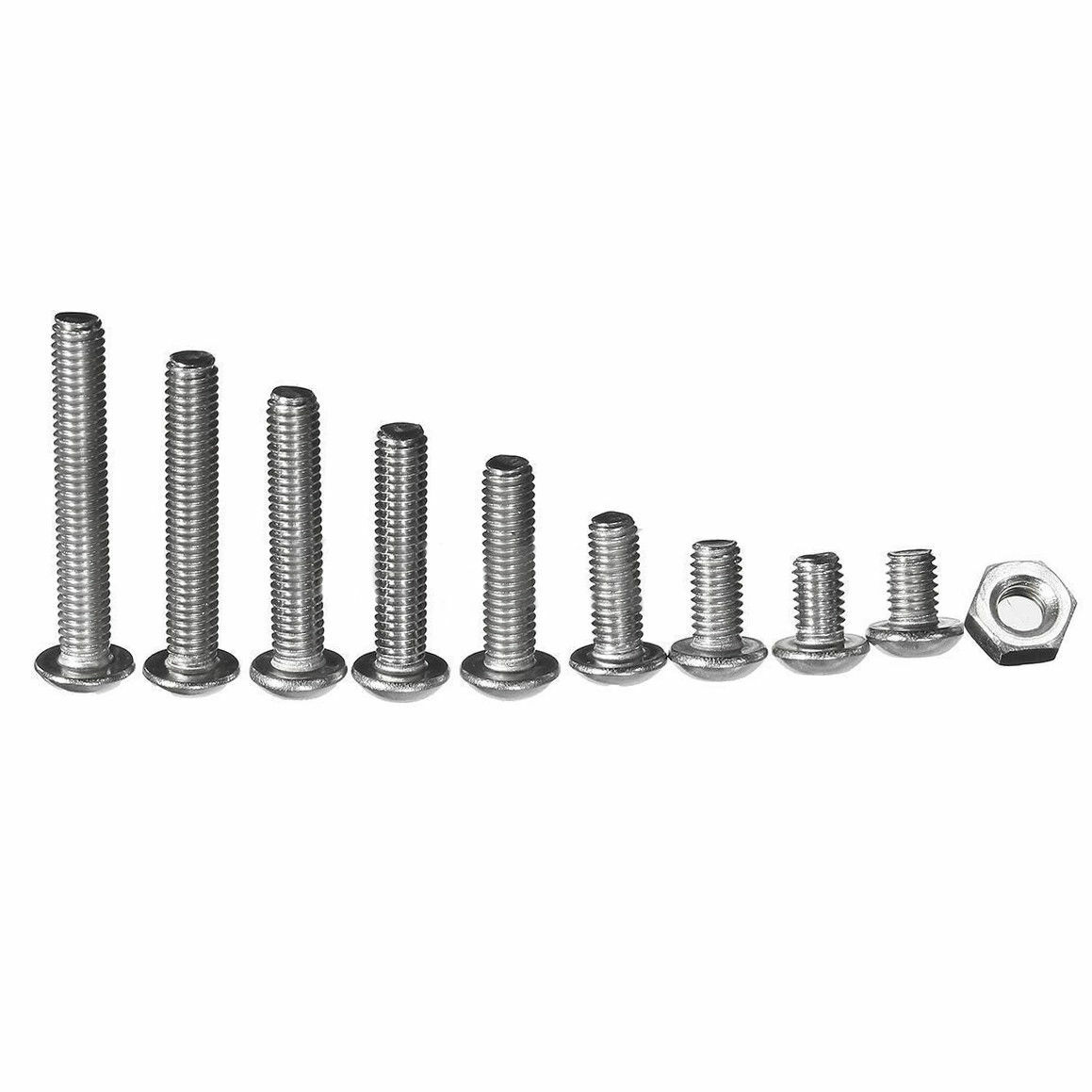 340PCS M3 A2 Stainless Steel Hex Screw Nuts Bolt Cap Socket Assortment Set & Box eBay