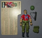 GI Joe 1985 "BAZOOKA" 100% complete w/ Peach File Card C8.5 ARAH Hasbro g.i.