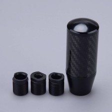 Universal Auto Schaltknauf Schaltkopf Kohlefaser + 3 Adapter M8 M10 M12