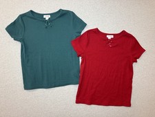 cat jack. red green t-shirts bundle. kids size 8. with bow.