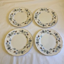 4 x Vintage Colclough Bone China Linden Salad / Side Plate 21cm in Diameter