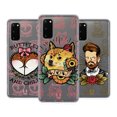 HEAD CASE DESIGNS FUNNY TATTOOS SOFT GEL CASE FOR SAMSUNG PHONES 1