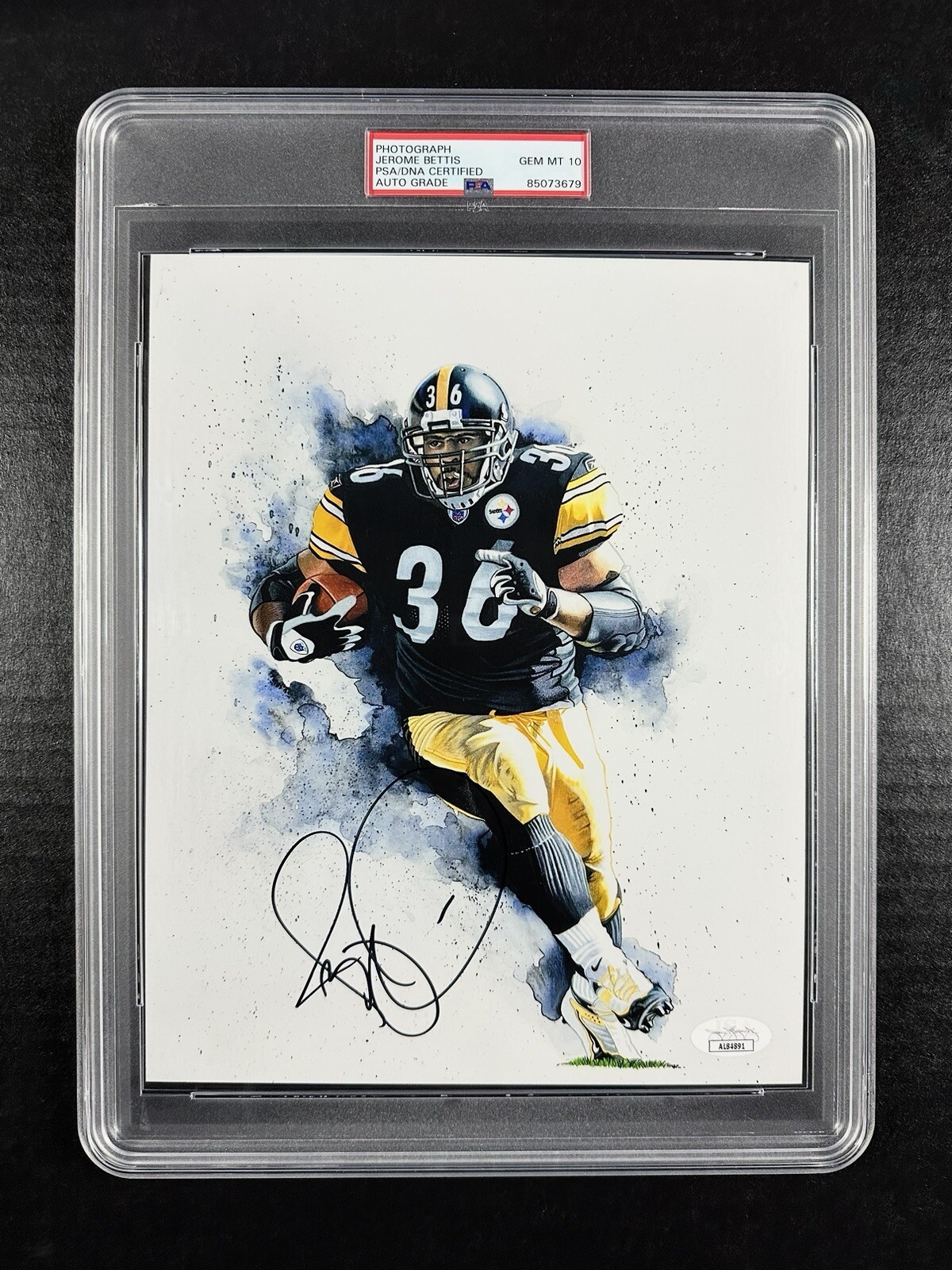 Jerome Bettis Autographed Signed AUTO 8x10 SLABBED Photo JSA PSA 10 