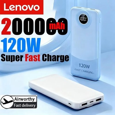 200000mAh Power Bank 120W Fast Charge Portable LED Display Charger