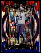 2024 Panini Select #21 Will Reichard Red & Blue Prizm Shock RC