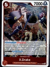 X.Drake OP14-016 Rare The Azure Sea's Seven One Piece Foil Near Mint