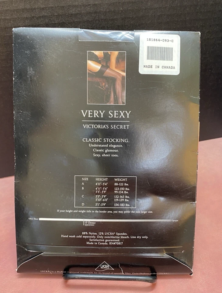 Medias clásicas Victoria's Secret muy sexy hasta el muslo talla C 15 denier Foto 2 de 4