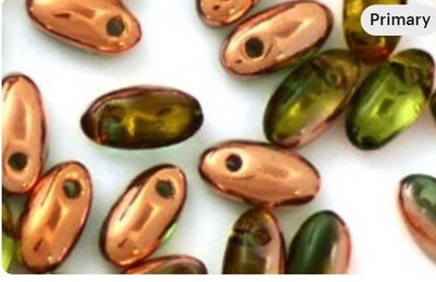 Rizo, Apollo Peridot, (Peridot Capri Gold, 2.5x6mm, 7g (app98-100 beads) (rz-30)