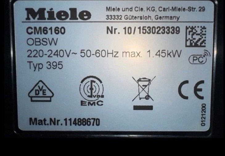 Miele CM 6160 Silver Edition Kaffeevollautomat 2-Tassen-Funktion Kaffeemaschine - Bild 3 von 4