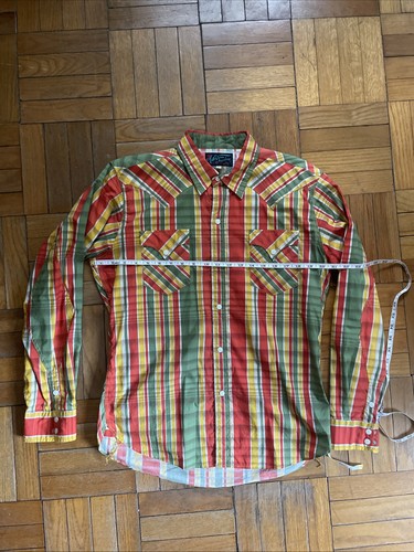 Mister Freedom Cotton Plaid Western Button Down Large