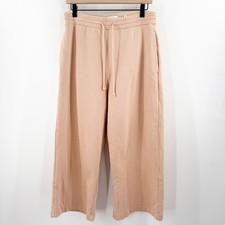Vince Sweatpants Womens Medium NWOT Crop Wide Leg French Terry Blush Sand NEW