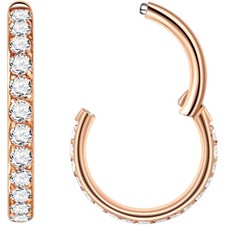 Nasenring 8mm 1,2mm Zirkonia Piercing septum Ohrring Edelstahl Schmuck