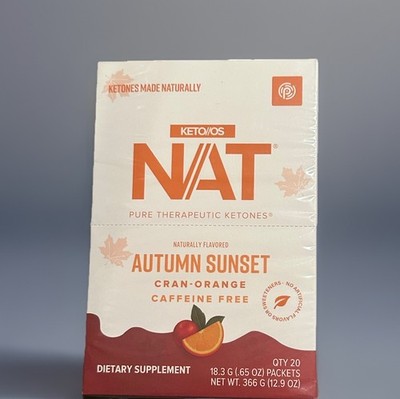  Pruvit KETO OS NAT AUTUMN SUNSET CRAN - ORANGE CAFFEINE FREE 20 PK.