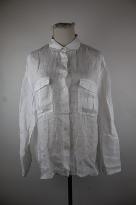 MASSIMO DUTTI DAMEN LEINENHEMD GR S WOMAN SHIRT CASUAL VINTAGE LANGARM