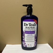 Dr Teal  s Soothe  Sleep Lavender Body Wash with Pure Epsom Salt, 24 fl oz READ