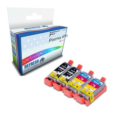 Refresh Patronen Vorteilspack 2xPGI-35BK & 2xCLI-36 Tinte kompatibel mit Canon