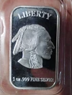 Liberty Indian Head Walking Buffalo 1oz .999 Fine Silver Bar Sealed Uncirculated