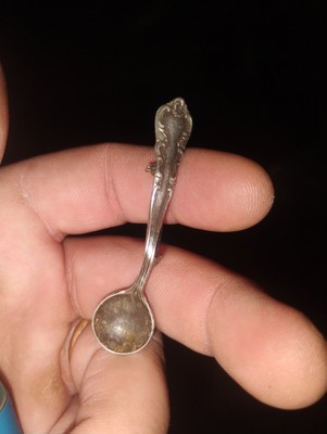 Antique Sterling Silver Easterling Spoon Brooch
