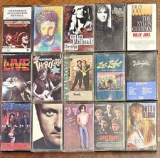 Lot Of 15 Classic Rock Cassettes, Used, John Mellencamp, George Thorogood, SRV