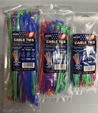 USA made Mayhew multicolored zip tie 3 pack. Total Quantity 300. ￼