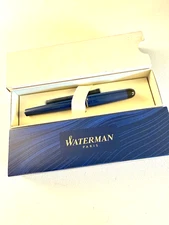 New in Box  Dark Blue Waterman Phileas Kulture Fountain Pen FINE nib  BEAUTY