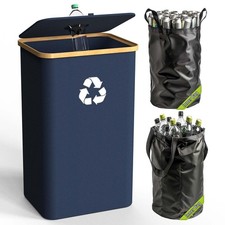 Recycling Bin for Kitchen Indoor Home, Large 100L/ 26 Gallon Recycle Bin with...