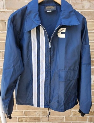 Winters Associates Cummins Blue/White Nylon Mechanic Work Jacket Size M Racer
