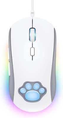 RGB-Gaming-Maus mit 6 einstellbaren DPI, leise Klicks, symmetrisches Design, ...
