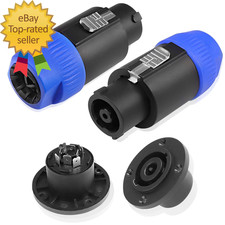 8 Pole Speakon Connector Plug Nl4 Speak-On 8 Pin Male Audio Speaker Twist Lock